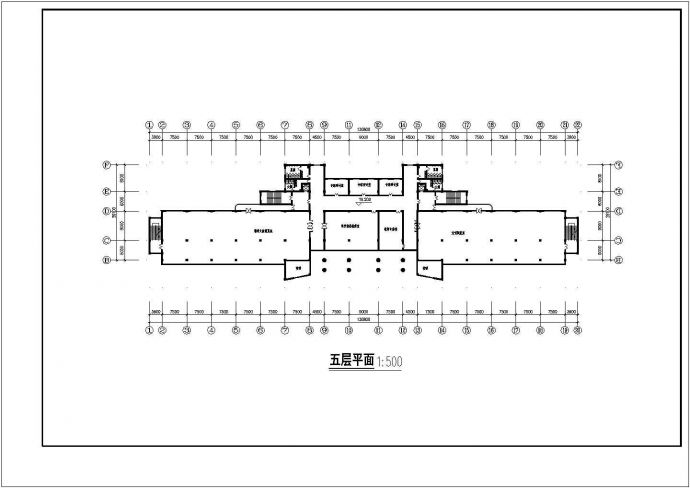 某城市大学校内矩形图书馆建筑工程设计CAD图（含平立剖、建筑设计说明）_图1