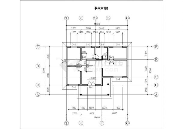 重庆市北碚区某现代村镇2层140平米砖混民居楼平立面设计CAD图纸-图一