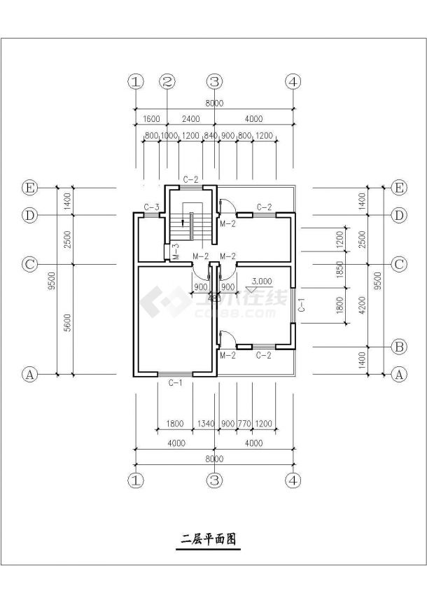 太原市南富新村某145平米双层框混结构单体别墅平立面设计CAD图纸-图一