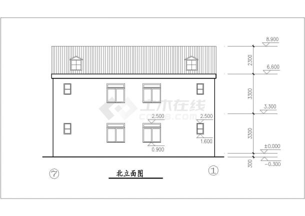 乌鲁木齐市某村镇147平米双层砖混结构单体别墅平立面设计CAD图纸-图一
