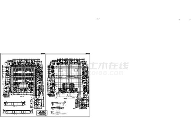 某超市车库建筑施工cad图_超市车库施工-图一