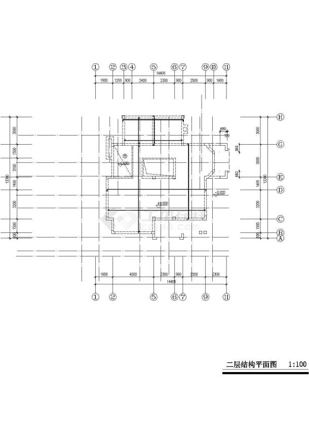 徐州某小区3层框混结构单体别墅建筑设计CAD图纸（含车库层和结构图）-图一