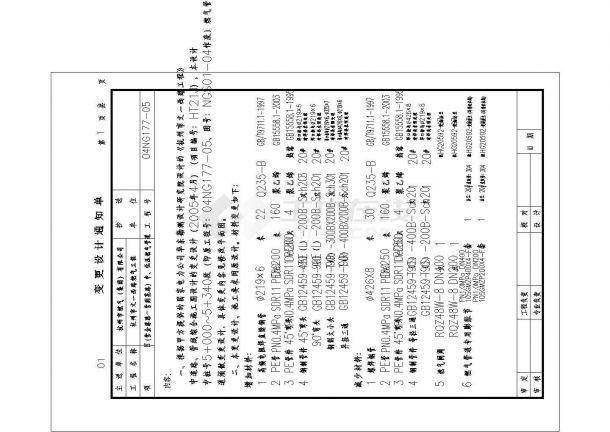 杭州某路段燃气工程全套施工设计cad图(含设备及主要材料表)-图一