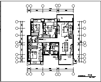 某市公寓三期室内装修施工cad图(含四种设计)_图1