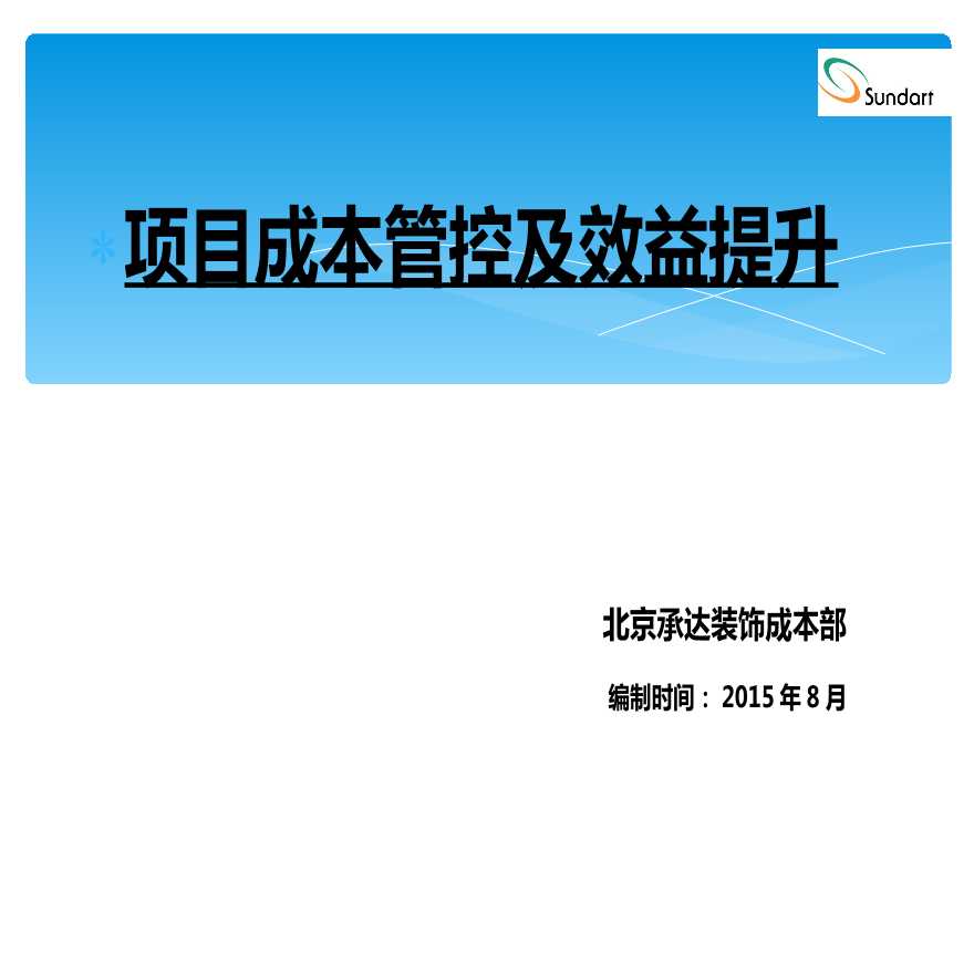 某公司项目成本管控及效益提升-图一