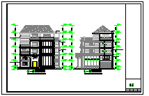 某四层别墅cad建筑设计施工图纸带效果图-图二