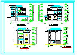 某三层别墅建筑设计图带效果图-图一