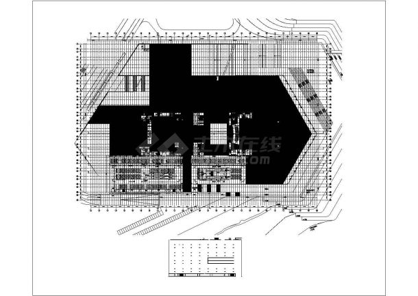 重庆某大剧院CAD完整构造详细设计图纸-图一