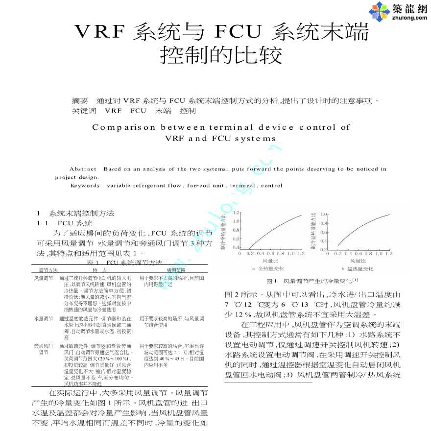 VRF系统与FCU系统末端控制的比较-图一