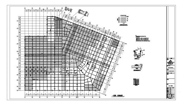 贵阳市国际老年养护院结构布置CAD详图-图二