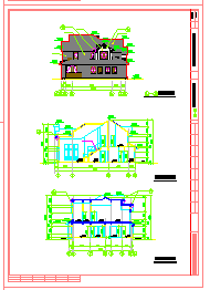 某三层别墅cad建筑设计施工图-图二