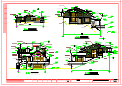某三层别墅建筑设计方案cad施工图纸-图一