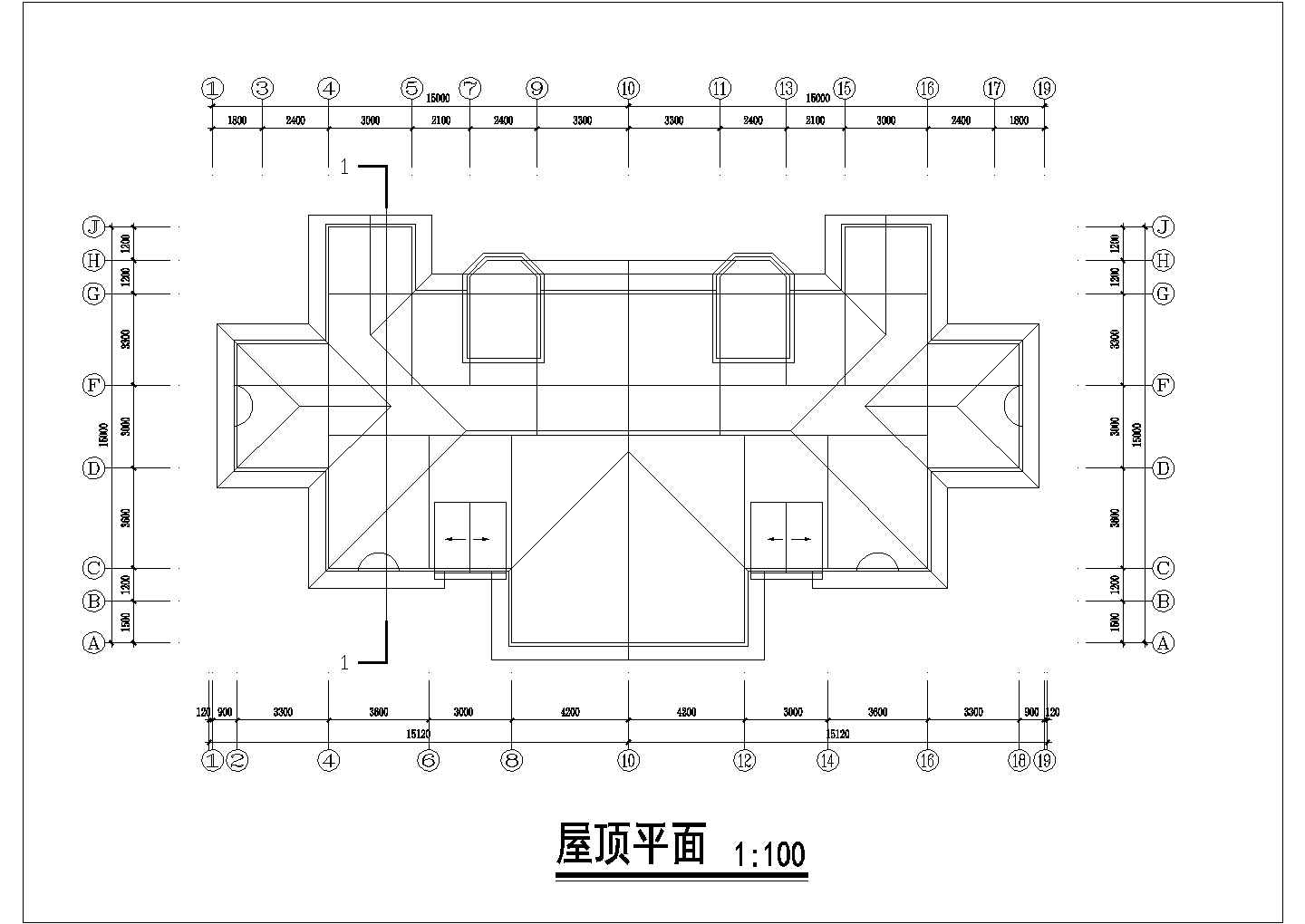 淄博市某现代村镇2层砖混结构乡村独栋别墅建筑设计CAD图纸（含阁楼）