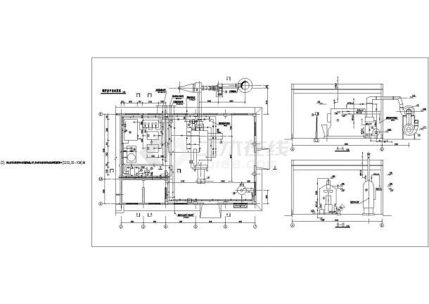 某住宅区室外管网及锅炉房全套施工设计cad图(含锅炉房说明)-图二