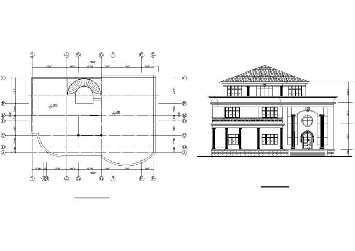 经典的双层砖混结构单体民居别墅楼建筑设计CAD图纸（14套方案）_图1