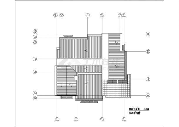 临沂市某村镇370平3层砖混结构私人别墅建筑设计CAD图纸（含地下室）-图一