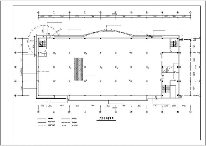泉州市某商业街6层电子数码城全套结构设计CAD图纸_图1