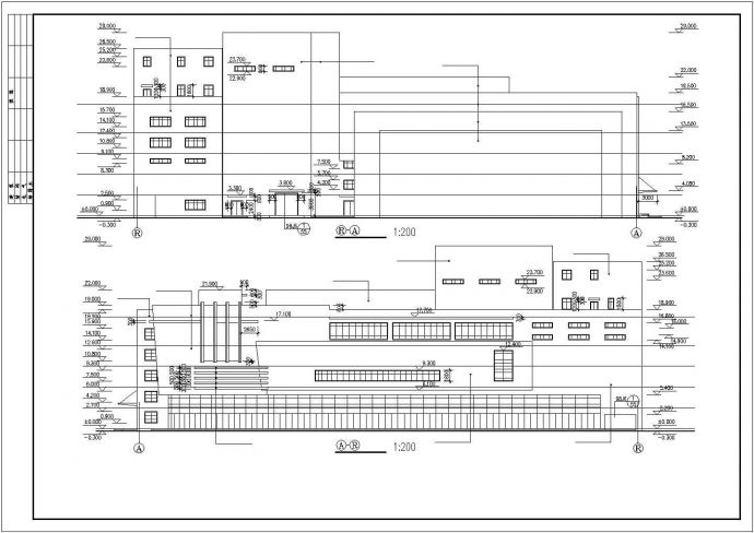 某省会城市1.7万平米四层框架结构影剧院建筑设计CAD图纸_图1