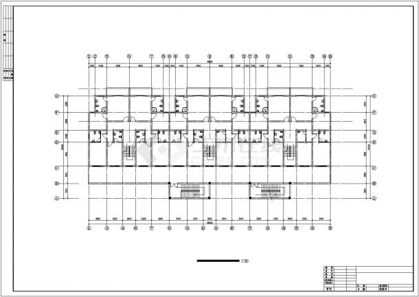 某商业街3100平米6层商务宾馆平面设计CAD图纸（2套方案）-图二