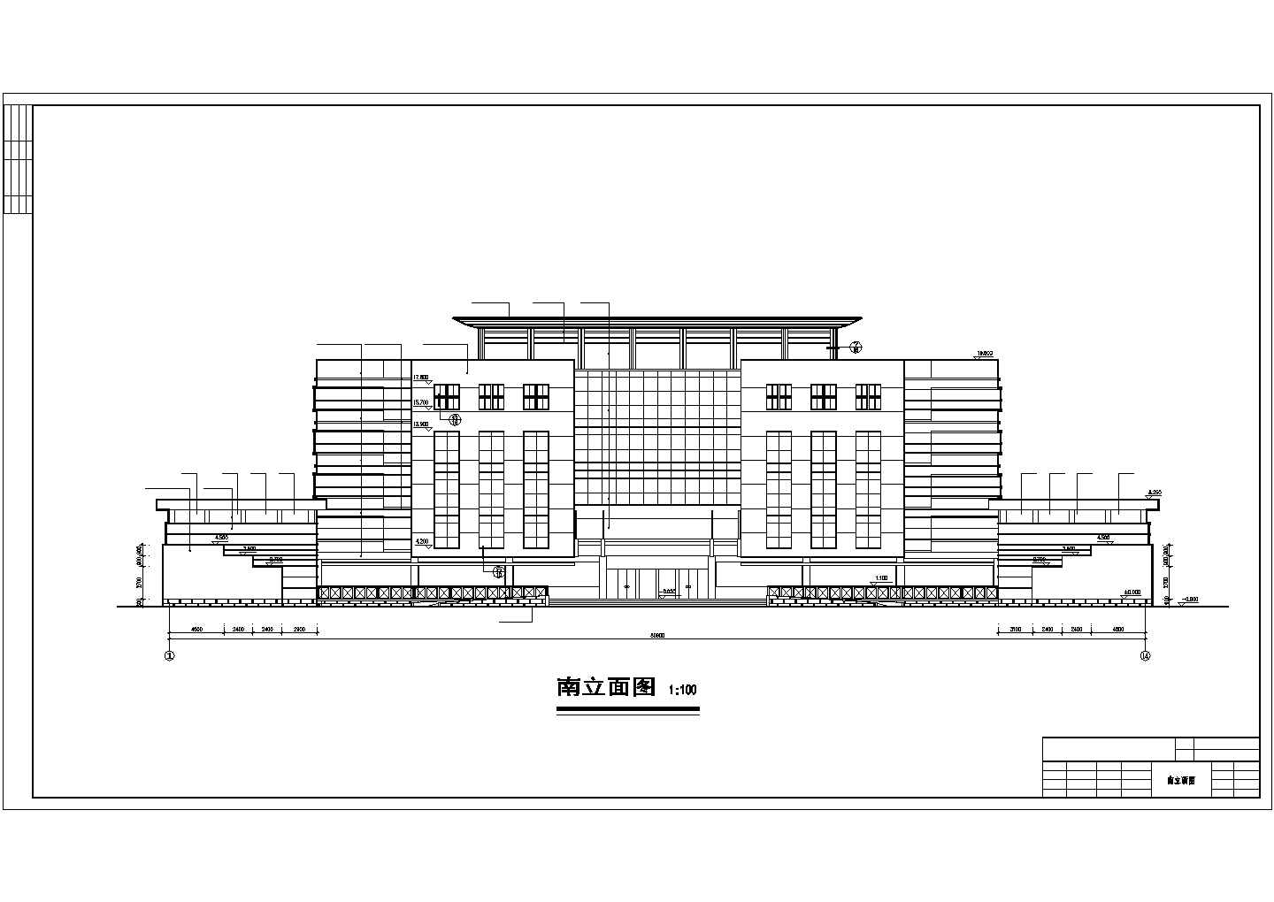 7400平米7层框架结构百货商场建筑设计CAD图纸（含地下层）