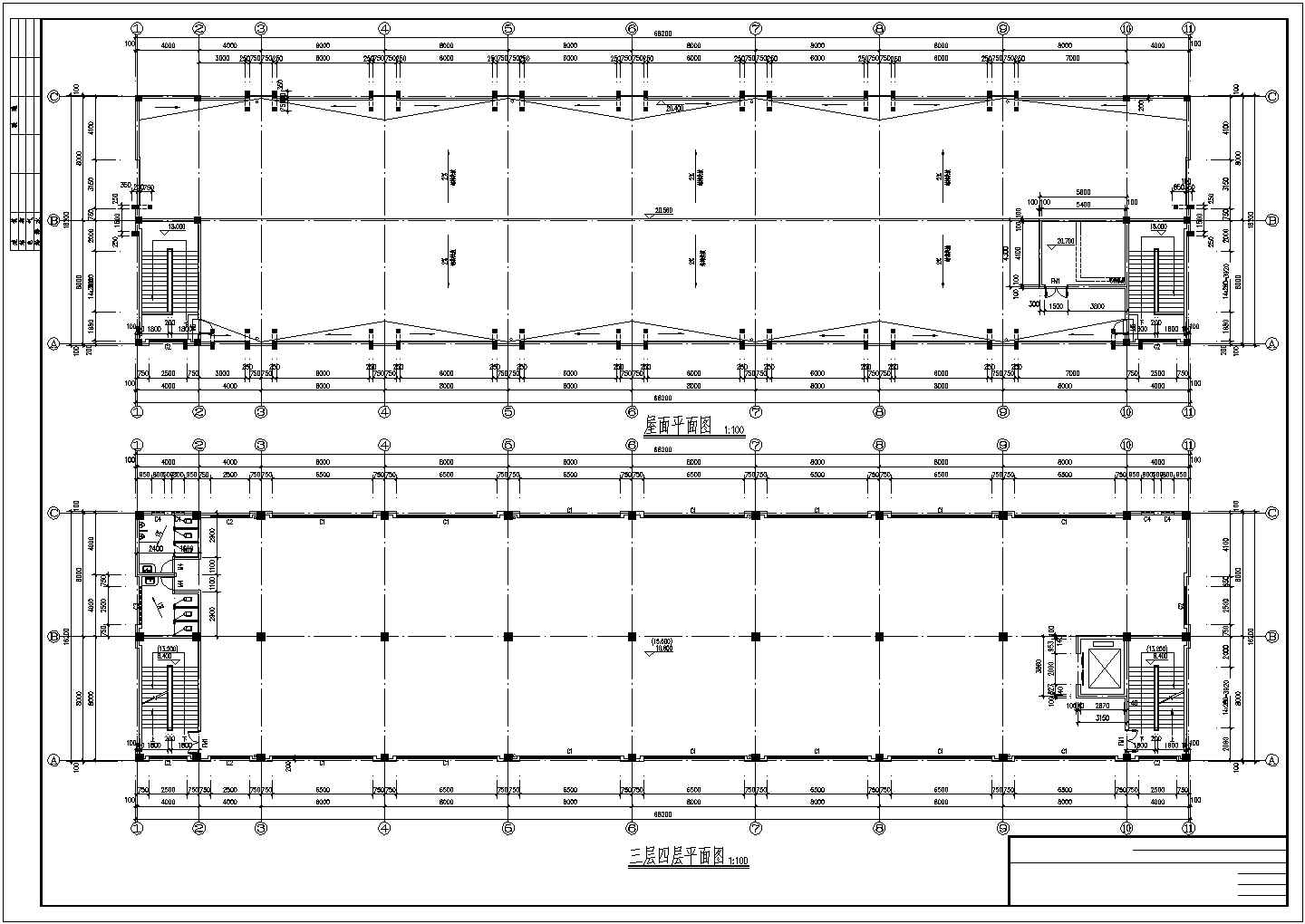扬州市某商业街1.5万平米四层框架结构批发市场建筑设计CAD图纸
