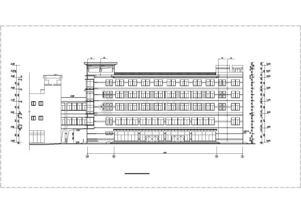 某实业公司6900平米五层框架结办公楼全套建筑设计CAD图纸-图一
