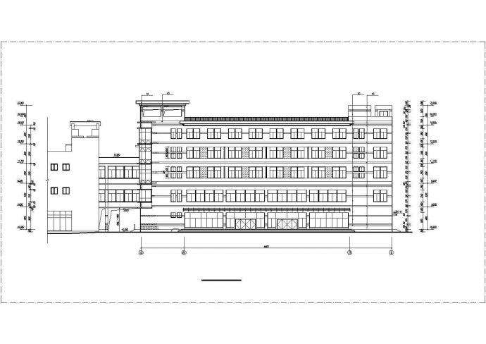 某实业公司6900平米五层框架结办公楼全套建筑设计CAD图纸_图1