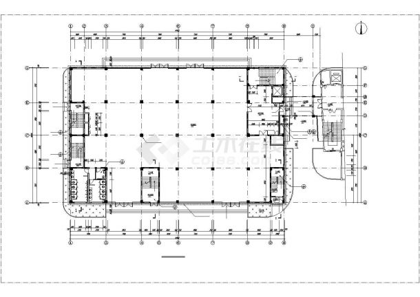 某实业公司6900平米五层框架结办公楼全套建筑设计CAD图纸-图二