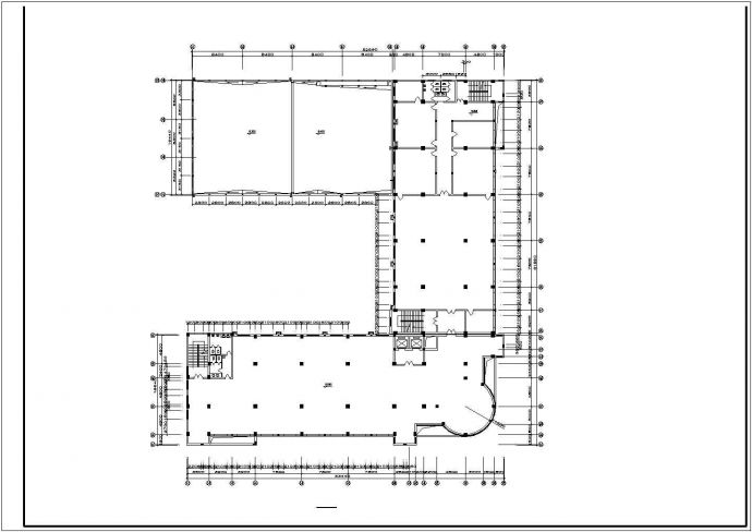 8800平米五层框架结构星级酒店全套建筑设计CAD图纸_图1