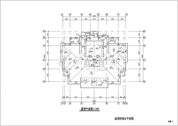 徐州市某小区15层民居住宅楼全套给排水设计CAD图纸-图一