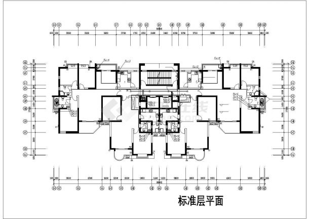衡阳市某现代化居住区30层住宅楼全套给排水设计CAD图纸-图二