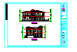 某三层别墅建筑设计施工cad图地-图一