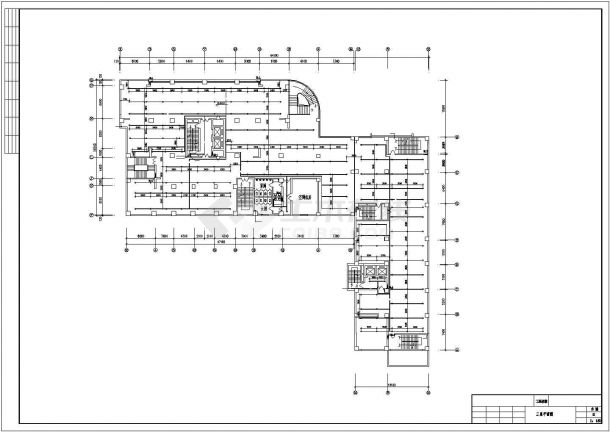 济南市某小区23层L型商住公寓楼全套给排水设计CAD图纸-图二