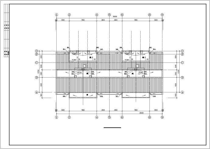 长沙市某安置小区6层混合结构住宅楼给排水设计CAD图纸_图1