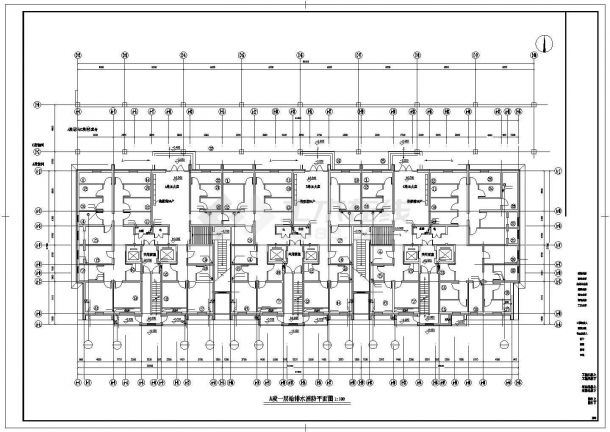 平湖市某小区33层框剪结构住宅楼全套给排水设计CAD图纸-图二