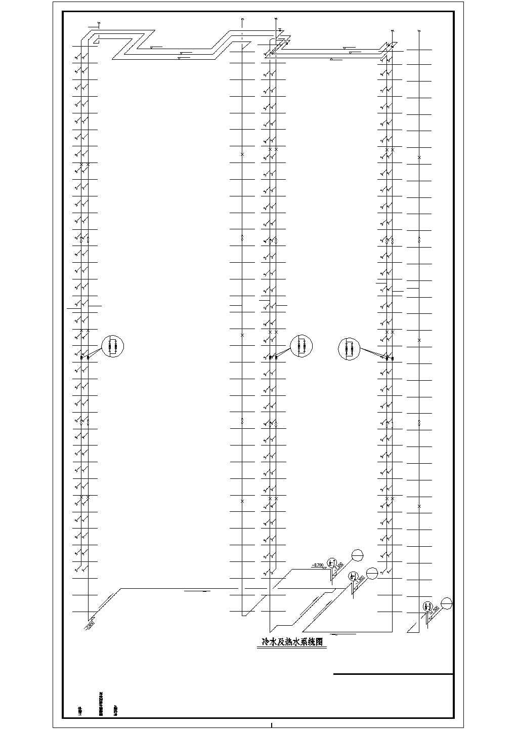平湖市某小区33层框剪结构住宅楼全套给排水设计CAD图纸