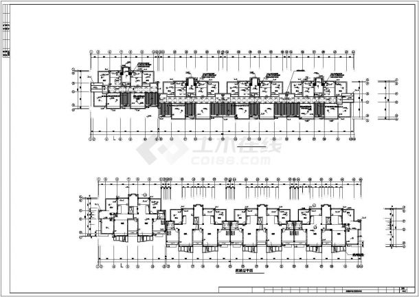 兰州市某家属院小区6层混合住宅楼给排水设计CAD图纸（带阁楼）-图一