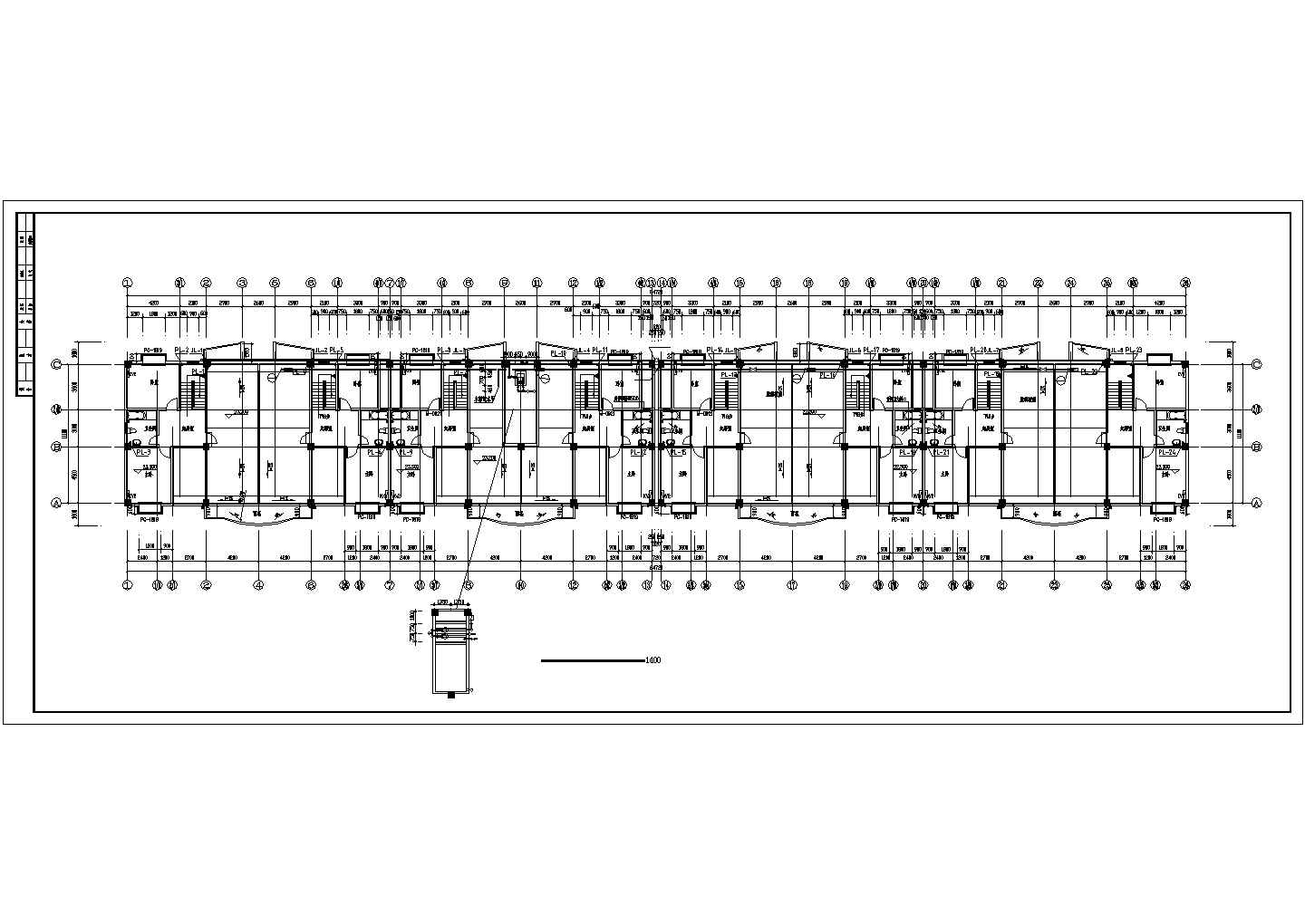 淄博市某小区8+1层框混结构住宅楼全套给排水设计CAD图纸