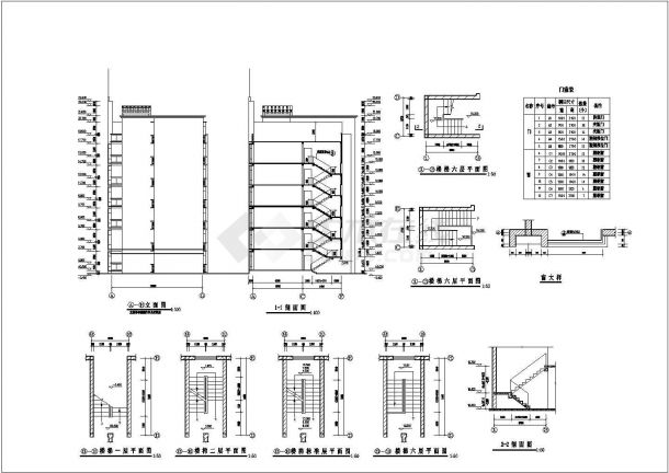1500平米七层混合结构住宅楼建筑设计CAD图纸（1层2户）-图一