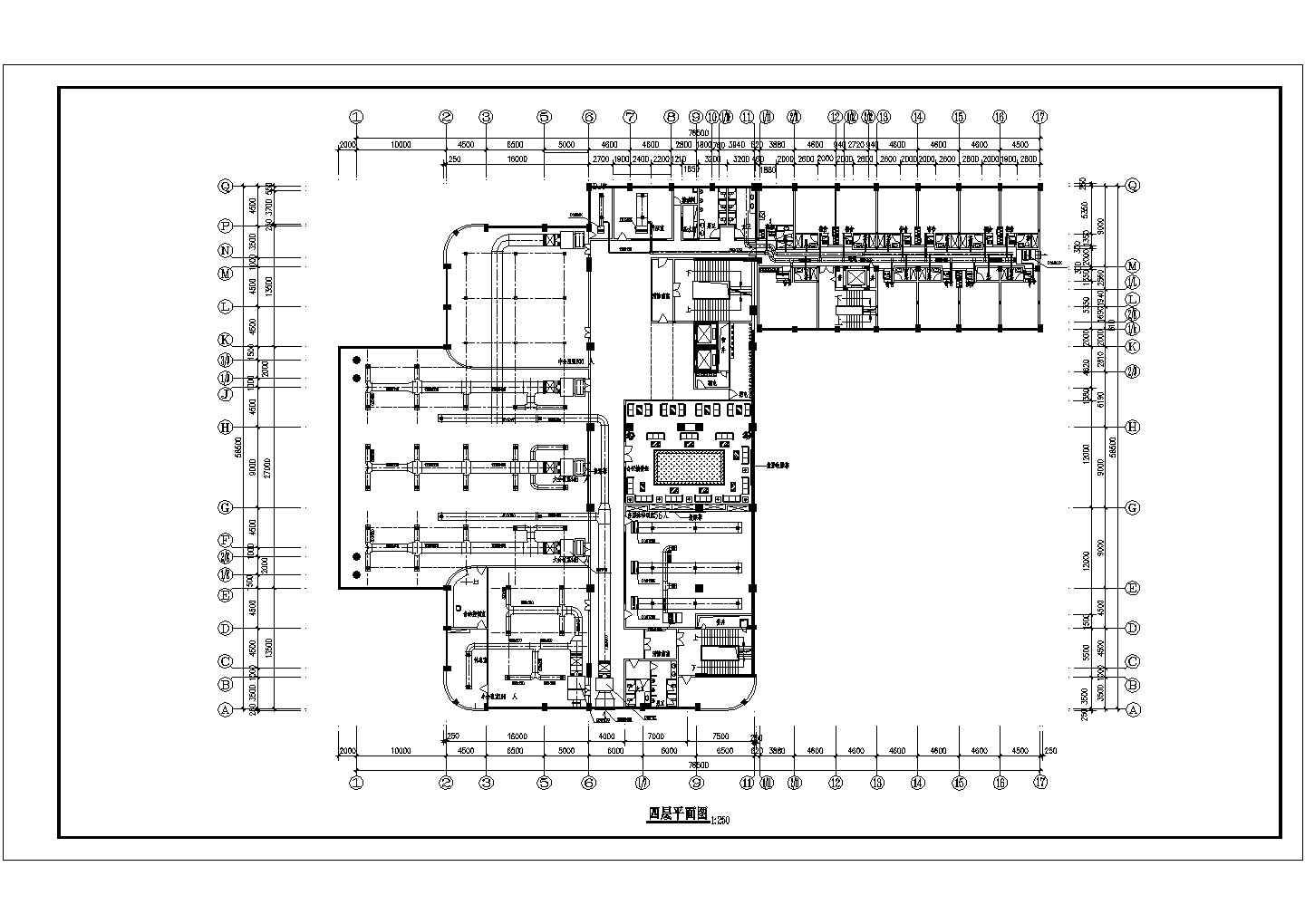 空调设计_某工商行政管理局办公大楼VRV变频空调施工CAD图纸