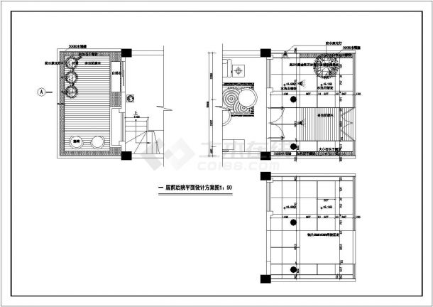 嘉兴市万庄村某2层砖混结构私人别墅全套装修设计CAD图纸-图一