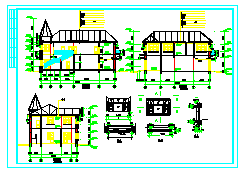 某别墅全套建筑设计施工CAD图_图1