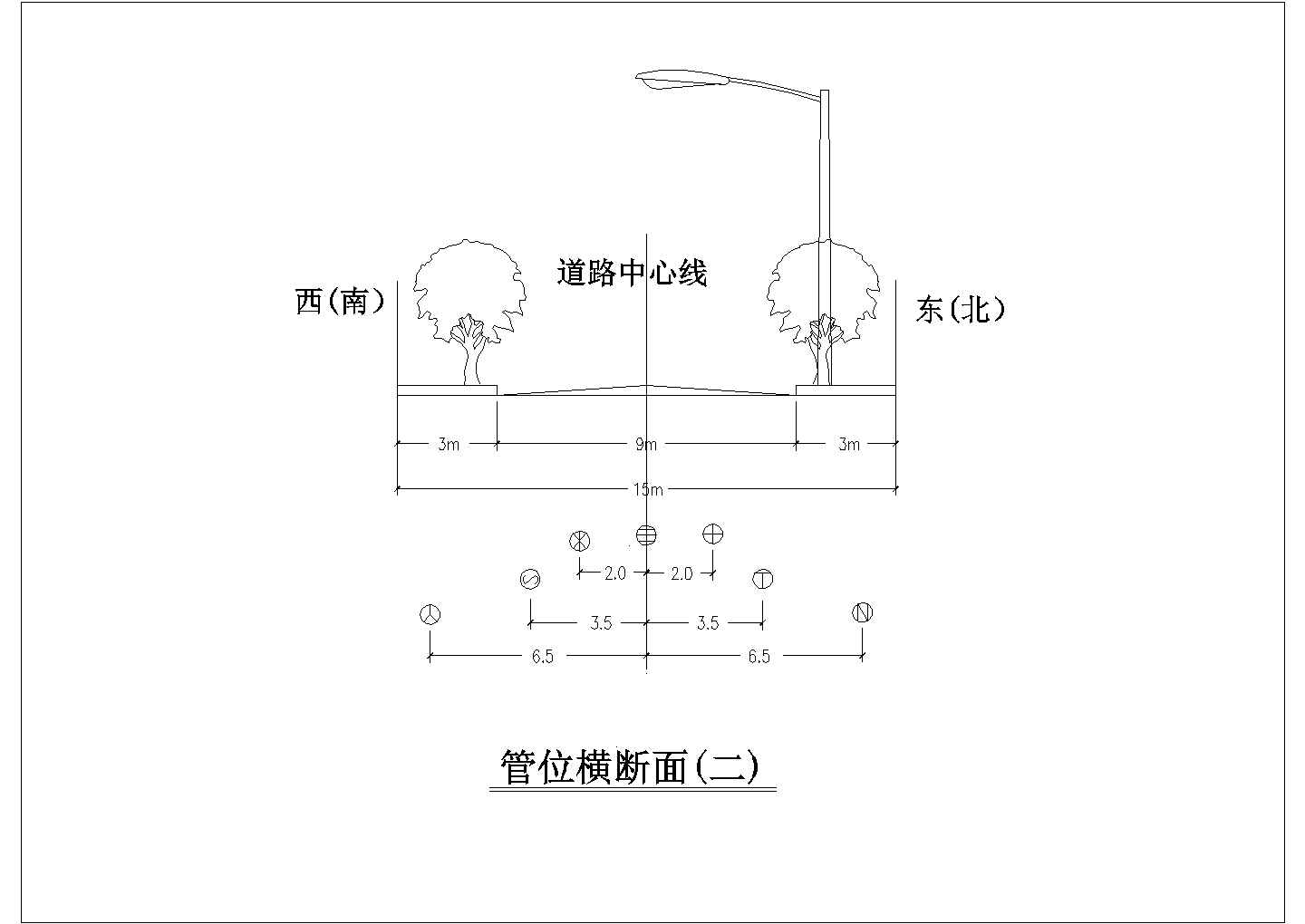 管网设计_供热管网平面及断面CAD图