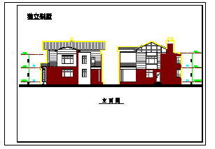 独立别墅建筑cad设计施工图-图一