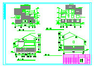 翡翠山庄别墅建筑设计施工CAD图纸