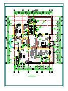 豪华公馆式别墅建筑设计CAD施工图-图二