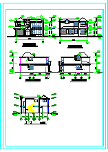 混凝土别墅全套建筑设计CAD图纸-图二
