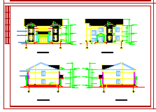 几套别墅建筑施工设计CAD图-图一