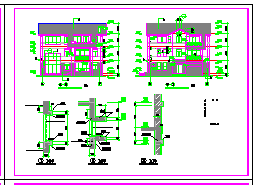 简单别墅建筑设计CAD施工全套图-图二