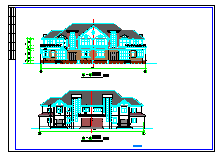联排别墅建筑设计CAD方案图-图一